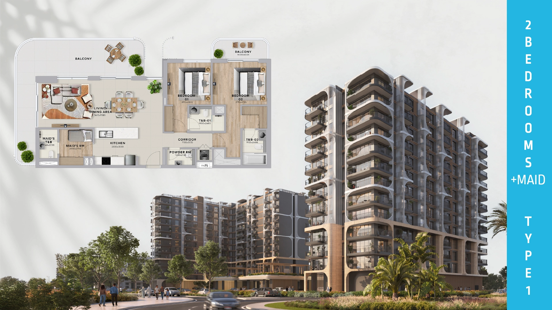 2 BR - Type B